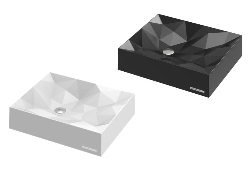 Sternhagen Kristall Mini Above Counter Basin White or Black Glossy Bathroom Basin Sani-Quartz Composite