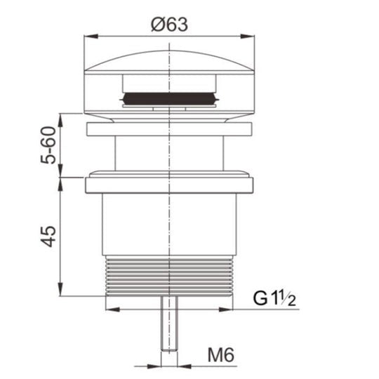 Brushed Nickel Pop Up Waste Universal