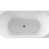 BENITA 1700mm Fluted Right Hand Corner Bathtub in Gloss White Bathtub