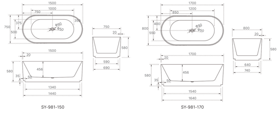 TRINA Freestanding Bathtub
