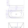 BENITA 1700mm Fluted Right Hand Corner Bathtub in Gloss White Bathtub