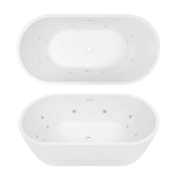 Elisi 1700 Freestanding Spa Bath 12-Jets with Overflow Spa