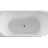 BENITA 1700mm Fluted Left Hand Corner Bath Tub in Gloss White Bathtub