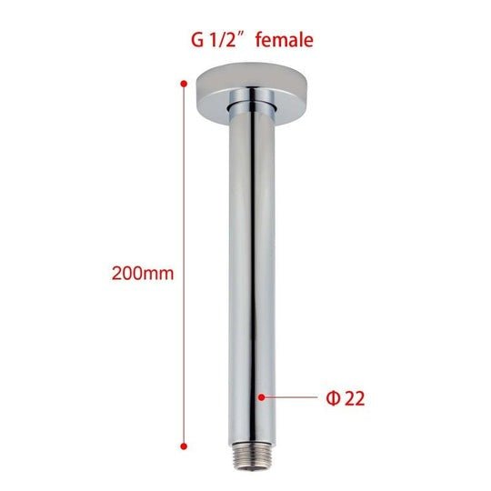 Pentro Brushed Nickel Round Ceiling Shower arm 200mm Shower Arm