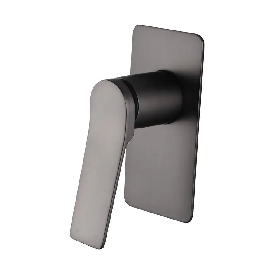 RUSHY Square Brushed Gun Metal Grey Built-in Shower Wall Mixer