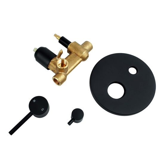 LUCID PIN Round Chrome Shower/Bath Mixer Diverter (In 5 color)