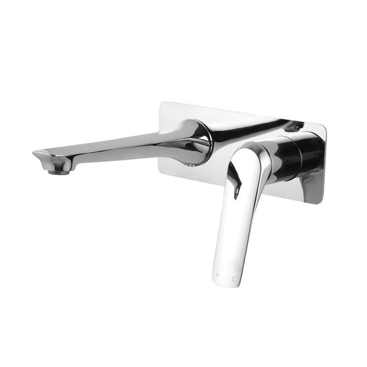 AU Bathtub/Basin Wall Mixer With Spout - in Chrome and Black