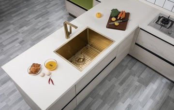 Handmade Top/Undermount Single Bowl Kitchen Sink 304 Stainless Steel Kitchen Sink