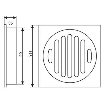 Smart Tile Square Floor Waste Drain 90mm
