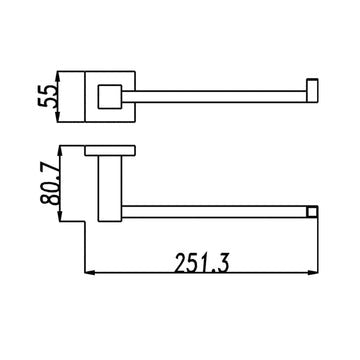 BLAZE Series Chrome Towel Hook Ring  Accessories