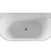 NOVEL 1500mm Fluted Back to Wall Bathtub in Gloss White Bathtub