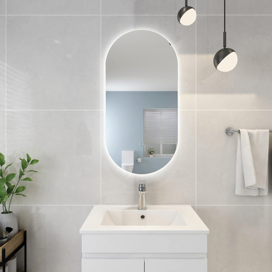Oval LED Backlit Mirror