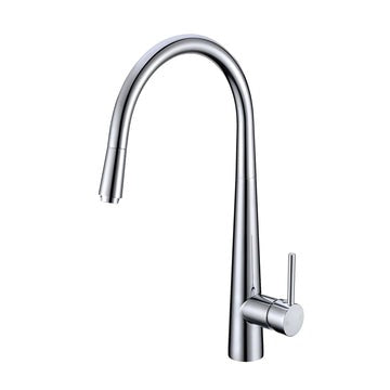 Round Chrome Pull Out Kitchen Sink Mixer Tap  Kitchen Mixer