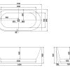 GINA 1700mm Right Corner Freestanding Bathtub in Gloss White Bathtub