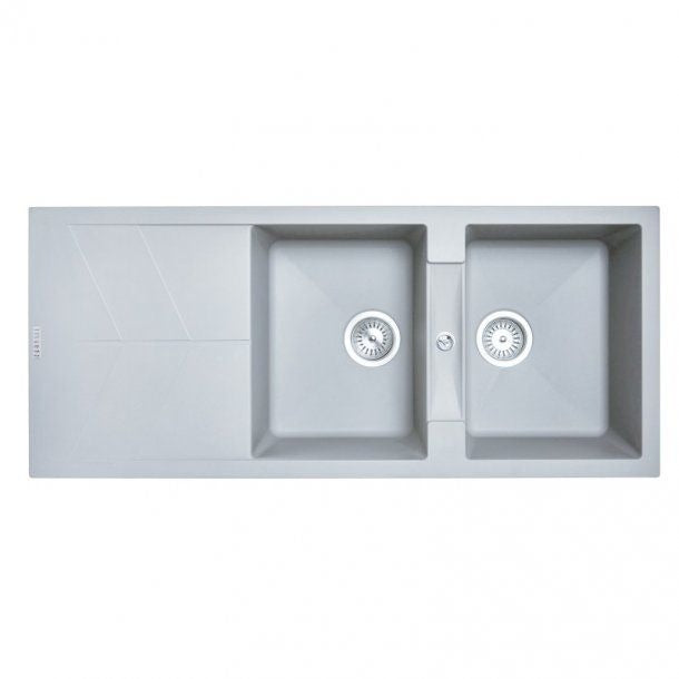 CARYSIL Jazz D200 Double Bowl Drainer Board Granite Kitchen Sink Kitchen Sink