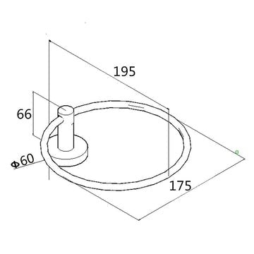 Lucid Pin Round Hand Towel Ring