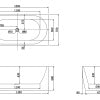 GINA 1500mm Right Corner Freestanding Bathtub in Gloss White Bathtub