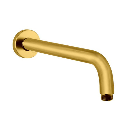 Round Brushed Brass Stainless Steel Wall Mounted Shower Arm 400mm  Shower Arm