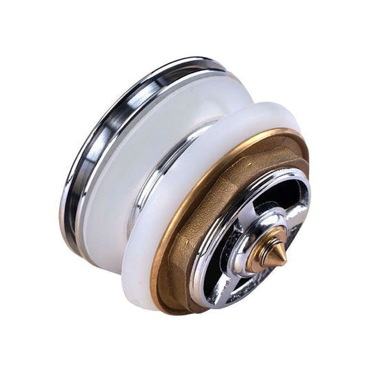 Chrome Solid Brass Bathtub Mushroom Pop Up Waste Drain NO Overflow Waste