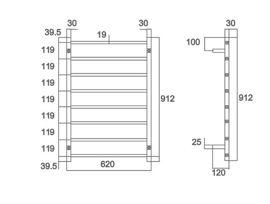 BIANCO Non Heated Towel Ladder Accessories