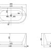 GINA 1500mm Left Corner Freestanding Bathtub in Gloss White Bathtub