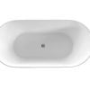 UNIQUE 1500 Fluted Free Standing Bathtub White Bathtub
