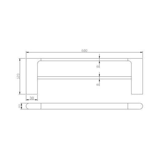 VOG Series Double Towel Rail 600MM