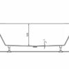UNIQUE 1500 Fluted Free Standing Bathtub White Bathtub