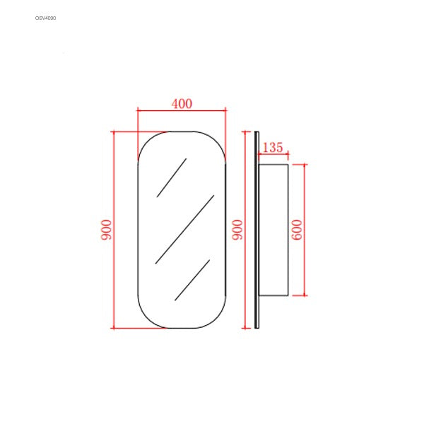 OLIVIA Shaving Cabinet - 2 Color's Available