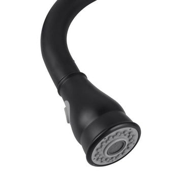 Round Black Vintage Pull Out Kitchen Sink Mixer Tap  Kitchen Mixer