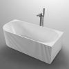 BENITA 1500mm Fluted Right Hand Corner Gloss White Bath Tub Bathtub