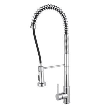 Tall Spring Chrome Pull Out Kitchen Sink Mixer Tap  Kitchen Mixer