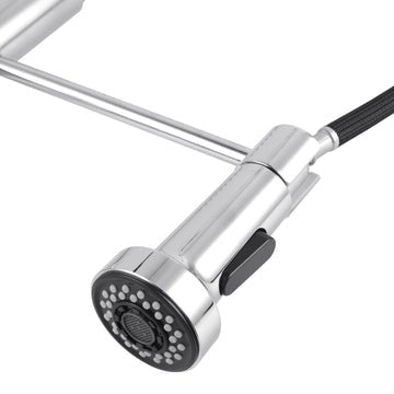 Tall Spring Chrome Pull Out Kitchen Sink Mixer Tap  Kitchen Mixer