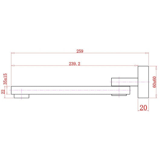 BLAZE Bathtub/Basin Wall Spout