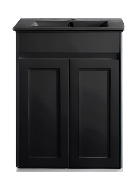Luna Wall Hung Vanity - Matte Black