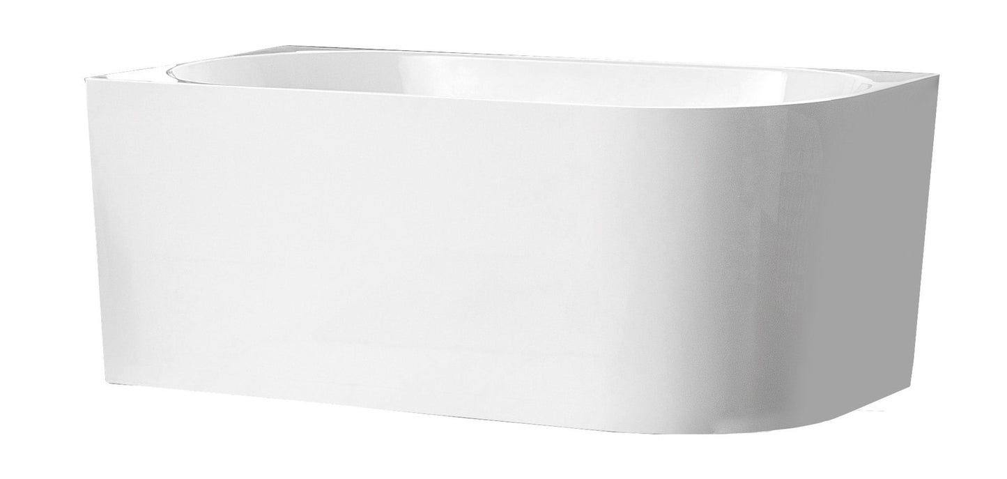 BONDI Square Free Standing Back to Wall Bathtub - Right or Left Hand Side - in 2 Sizes (1485mm,1680mm)