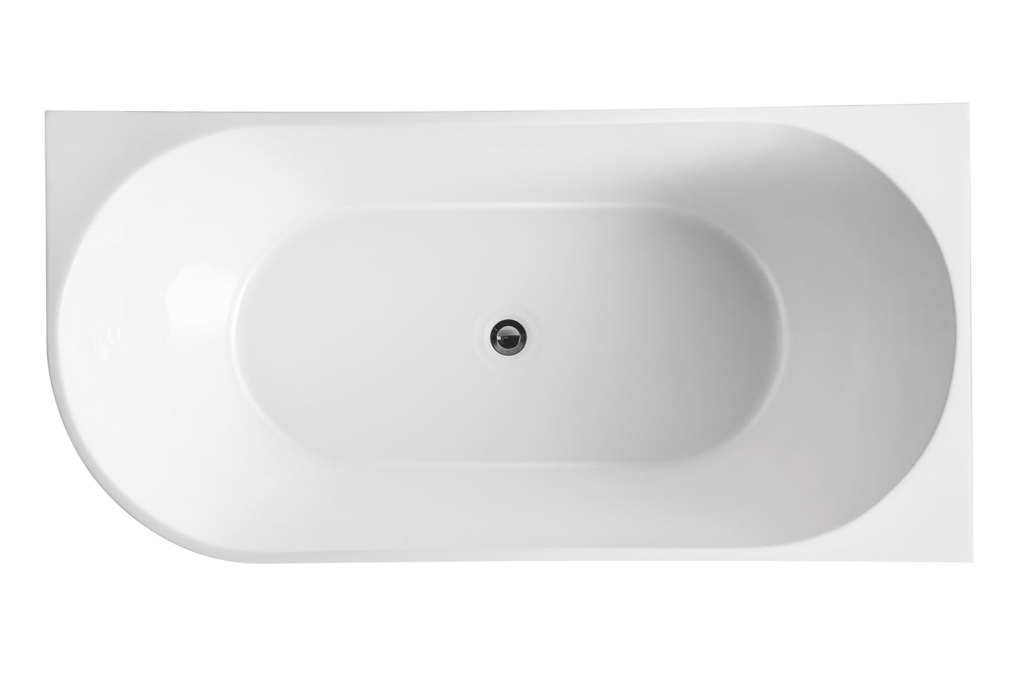 BONDI Square Free Standing Back to Wall Bathtub - Right or Left Hand Side - in 2 Sizes (1485mm,1680mm)