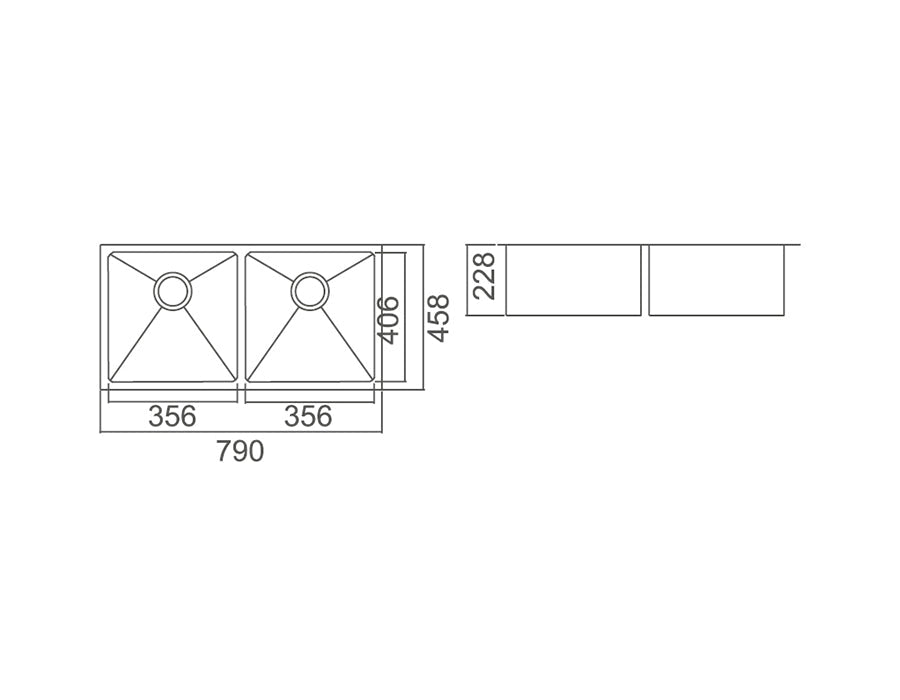 IMPACT Double Bowl Undermount Sink