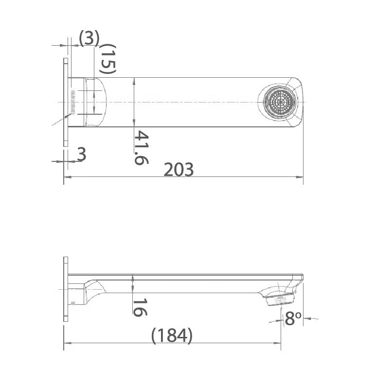 BRAVO Fixed Bath Spout
