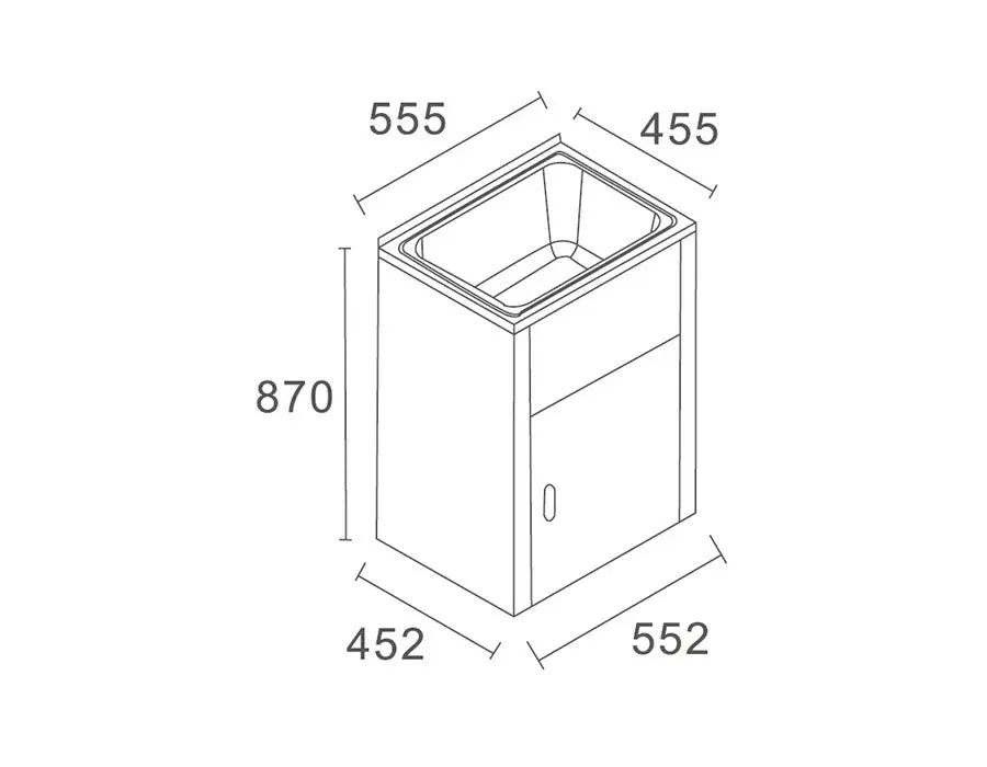 LAVASSA 35L Laundry Trough and Cabinet