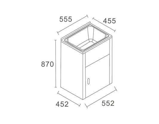 LAVASSA 35L Laundry Trough and Cabinet