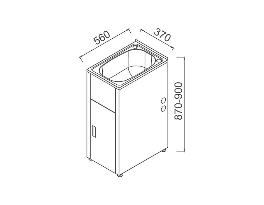 LAVASSA 30L Laundry Trough and Cabinet