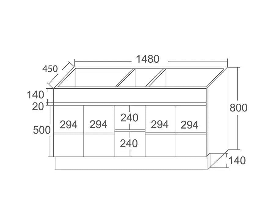 ROXIO Vanity - in 4 Sizes (750,900,1200,1500mm)