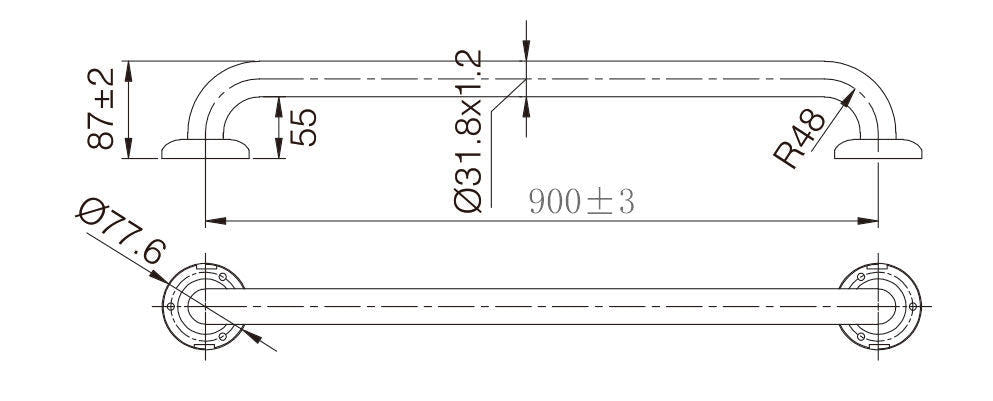 MOBI CARE 900mm Grab Rail Shower