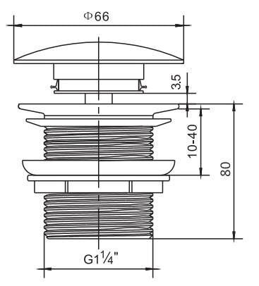 Ceramic White Pop Up Waste