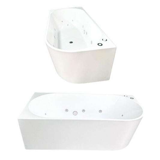 Tulip 1500/1700mm Corner Freestanding Spa Bath – Built in Pump  Spa