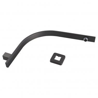 Square Gun Metal Grey Gooseneck Wall Shower Arm Shower Arm