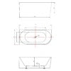 Tulip 1500/1700mm Corner Freestanding Spa Bath – Built in Pump Spa