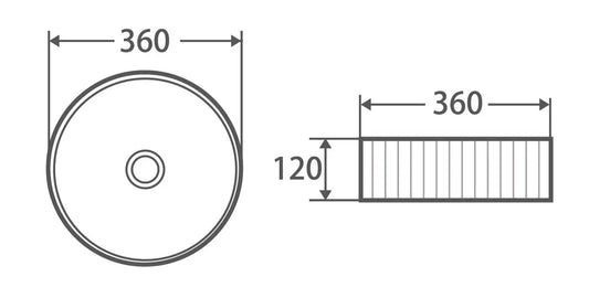 MONICA Above Counter Basin - in Gloss White and Matte White