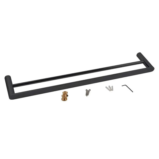 RUSHY Black Double Towel Rail - 600mm , 800mm